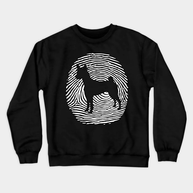 Basenji DNA Fingerprint I Dog Basenji Crewneck Sweatshirt by Shirtjaeger